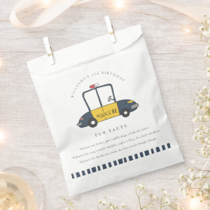 Sachets En Papier Enfants mignons Police Voiture N'Importe Quel Âge