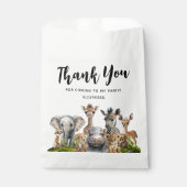 Sachets En Papier Enfants Safari animaux Anniversaire (Devant)