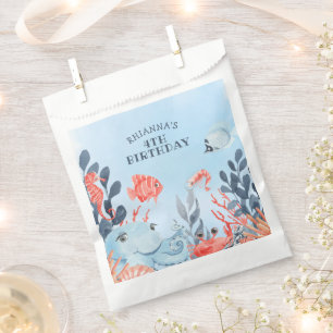 Sachets En Papier Enfants sous la mer fête d'anniversaire