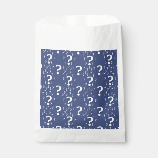Sachets En Papier Énigme point d'interrogation puzzle bleu (Devant)