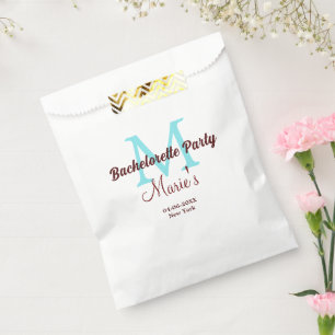 Sachets En Papier enterrement de vie de jeune fille monogramme ajout