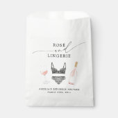 Sachets En Papier Enterrement de vie de jeune fille rosé et lingerie (Devant)
