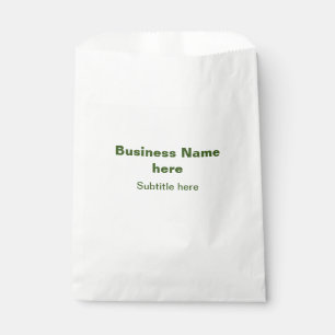 Sachets En Papier entreprise simple ajoutez votre nom texte q r code