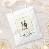 Sachets En Papier Épouse de squelette de dessin + Mariage géant (Coupé)