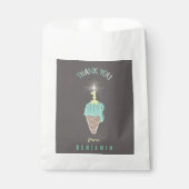Sachets En Papier Ęr Merci d'anniversaire de crème glacée de garçon (Devant)