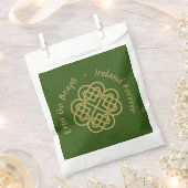Sachets En Papier Erin Go Bragh Gold Celtic Shamrock (Coupé)