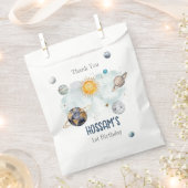 Sachets En Papier Espace Extérieur Anniversaire Galaxie Soleil Lune  (Coupé)