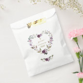 Sachets En Papier Espagnol Fleurs rose violet or fille Bautizo (Scellé)