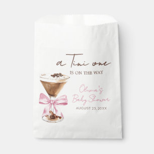 Sachets En Papier Espresso Martini Baby Shower Ruban Rose