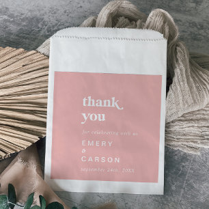 Sachets En Papier Été rétro Mariage de Merci rose