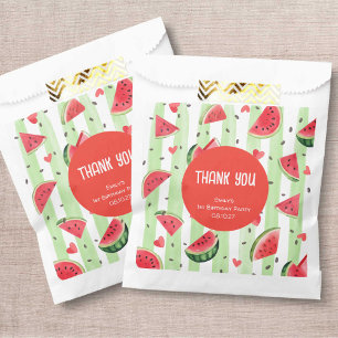 Sachets En Papier Eté Rouge pastèque, adorable mignonne fille Annive