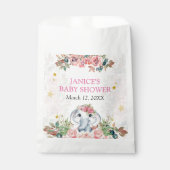 Sachets En Papier Étiquettes cadeaux Baby shower Elephant (Devant)