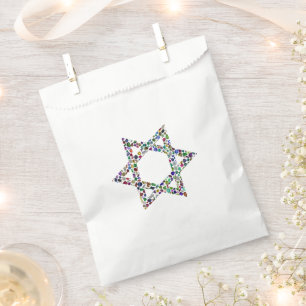 Sachets En Papier Étoile de David faite avec des pierres précieuses