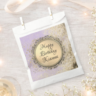 Sachets En Papier Étoiles Whimsical Glittery sur Lavender Personnali