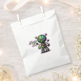 Sachets En Papier Étrange et insolite ours en voodoo violet vert cœu