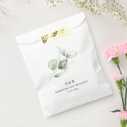 Sachets En Papier Eucalyptus Aquarelle Réception de mariage (Scellé)