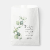 Sachets En Papier Eucalyptus Aquarelle Verdure Mariage (Devant)