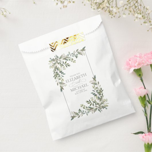 Sachets En Papier Eucalyptus Botanique Sage Mariage vert (Scellé)