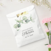 Sachets En Papier Eucalyptus Botanique Vert Script Baptême de Mariée (Scellé)