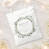 Sachets En Papier Eucalyptus Green Sage Gold Mariage vert (Coupé)