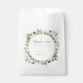 Sachets En Papier Eucalyptus Green Sage Gold Mariage vert (Devant)