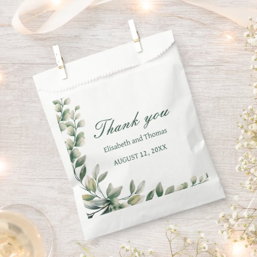 Sachets En Papier Eucalyptus leaves wedding favour bag (Coupé)
