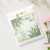 Sachets En Papier Eucalyptus Mariage de feuillage vert or (Scellé)