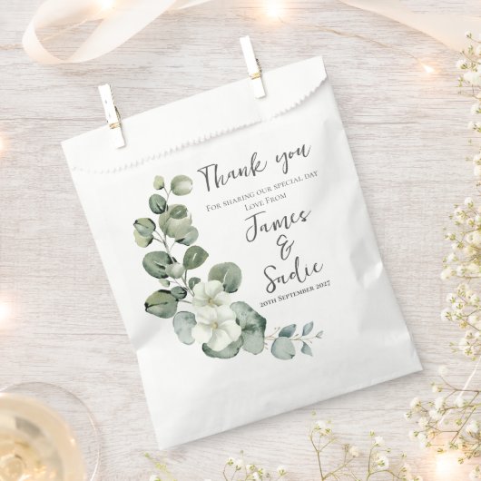 Sachets En Papier Eucalyptus moderne (Coupé)
