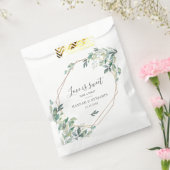 Sachets En Papier Eucalyptus moderne Verdure Or Mariage géométrique (Scellé)