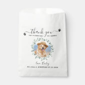 Sachets En Papier Eucalyptus Personnalisé Merci photo chien Mariage (Devant)