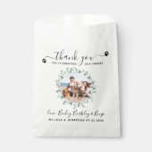 Sachets En Papier Eucalyptus Photo Personnalisée de Chien Merci Mari (Devant)