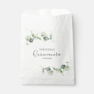 Sachets En Papier Eucalyptus Quinceanera 15e fête d'anniversaire