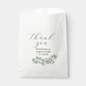 Sachets En Papier Eucalyptus Russe Merci Mariage vert (Devant)