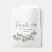 Sachets En Papier Eucalyptus Russe Merci Mariage vert (Devant)