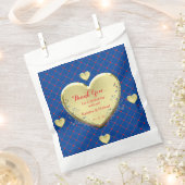 Sachets En Papier Événement de fête Coeurs Mariages bleus (Coupé)