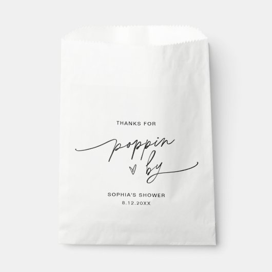 Sachets En Papier EVERLEIGH Popcorn Favoriser Merci pour Poppin By (Devant)