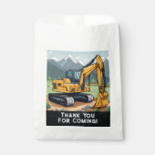 Sachets En Papier Excavateur Construction Équipement Digger Annivers (Devant)