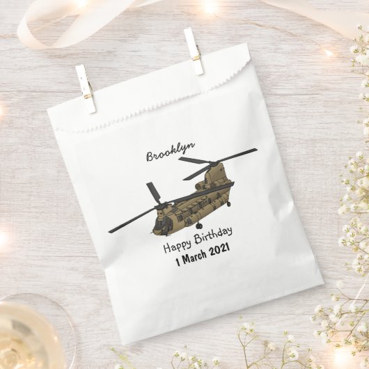 Sachets En Papier Exemple d'hélicoptère militaire Chinook (Coupé)