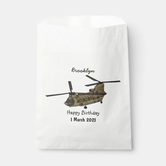 Sachets En Papier Exemple d'hélicoptère militaire Chinook (Devant)