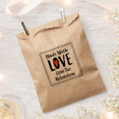 Sachets En Papier Fabriqué avec amour (Coupé)