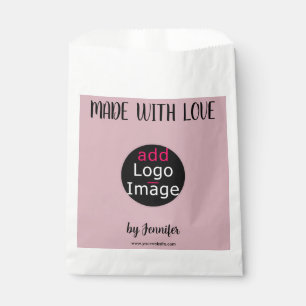 Sachets En Papier Fabriqué avec amour professionnel logo personnalis