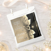 Sachets En Papier Faire-part de mariage Floral d'or métallique moder (Coupé)