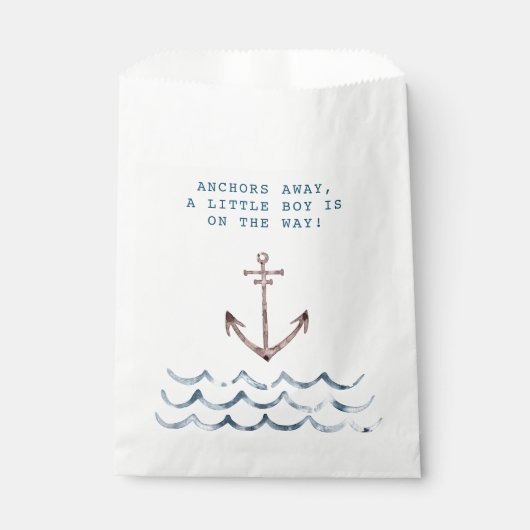 Sachets En Papier Faire-part de naissance Nautical Baby Boy (Devant)