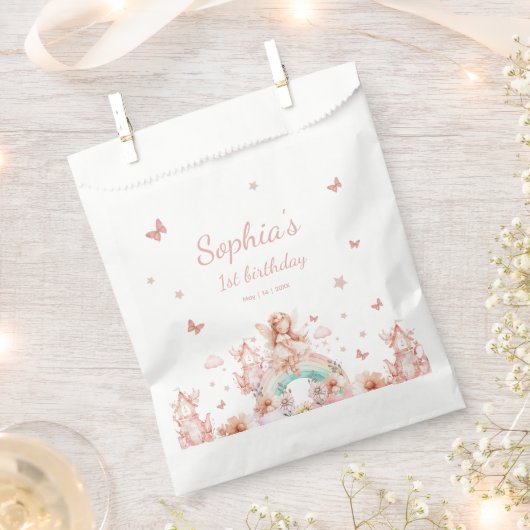 Sachets En Papier Fairy Girl Arc en ciel Magie Teapot Anniversaire (Coupé)