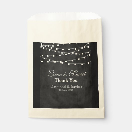 Sachets En Papier Fairy Lights & Hearts Favoriser le sac (Devant)