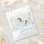 Sachets En Papier Fairytale bébé Pony Blue ballons étoile Anniversai (Coupé)