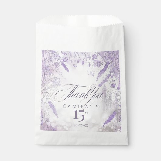 Sachets En Papier Fairytale Garden Bordure Lavande ID1030 (Devant)