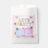Sachets En Papier Faisons la fête Preppy Varsity Patch Anniversaire (Devant)