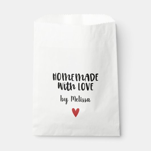 Sachets En Papier Fait maison avec amour (Devant)