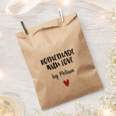 Sachets En Papier Fait maison avec amour Kraft (Coupé)